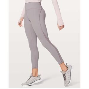 Lululemon Train Times 7/8 Pant Pale Purple Legging Gym Workout Fitness Run Mesh